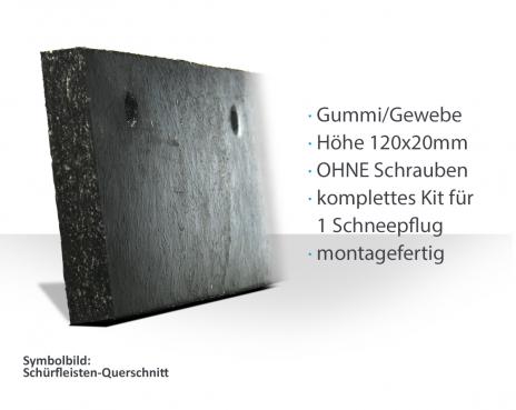 SchürfleistKit Gummi/Gewebe, 120x20mm (GG122.N) OHNE Schrauben