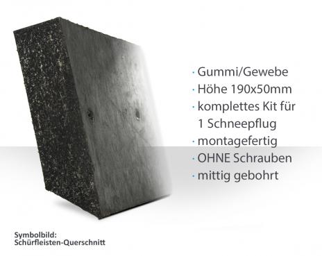SchürfleistKit Gummi/Gewebe, 190x50mm (GG195.N) OHNE Schrauben