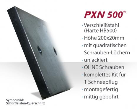 SchürfleistKit Verschleißstahl 200x20mm (X2H2U.N) UNLACKIERT | OHNE Schrauben
