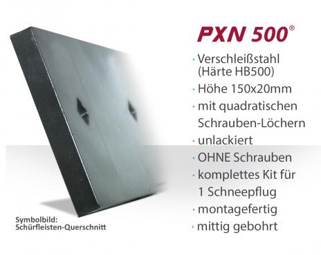 SchürfleistKit Verschleißstahl 150x20mm (X2H5U.N) UNLACKIERT | OHNE Schrauben