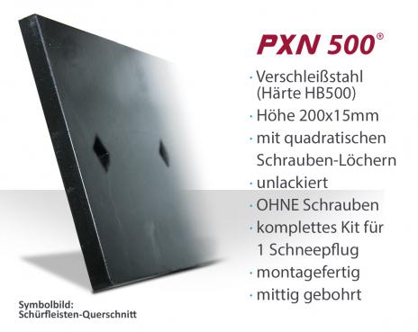 SchürfleistKit Verschleißstahl 200x15mm (X5H2U.N) UNLACKIERT | OHNE Schrauben