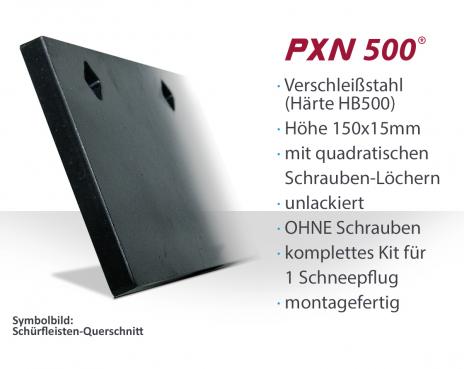 SchürfleistKit Verschleißstahl 150x15mm (X5H5U.N) UNLACKIERT | OHNE Schrauben